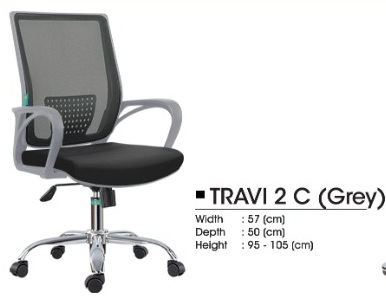 Kursi Kantor Decco TRAVI 2 C GREY